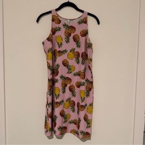 Pink Pineapple Print Dress
